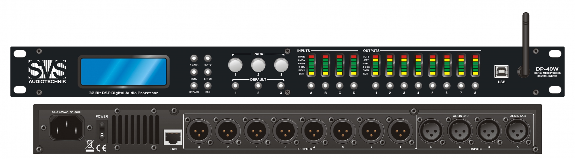 SVS Audiotechnik DP-48W Цифровой процессор: 4 входа 8 выходов в Южно-Сахалинске