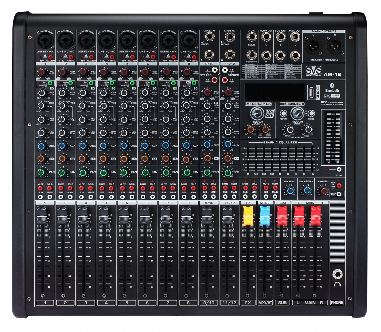 SVS Audiotechnik mixers AM-12 Микшерный пульт аналоговый, 12-канальный в Южно-Сахалинске