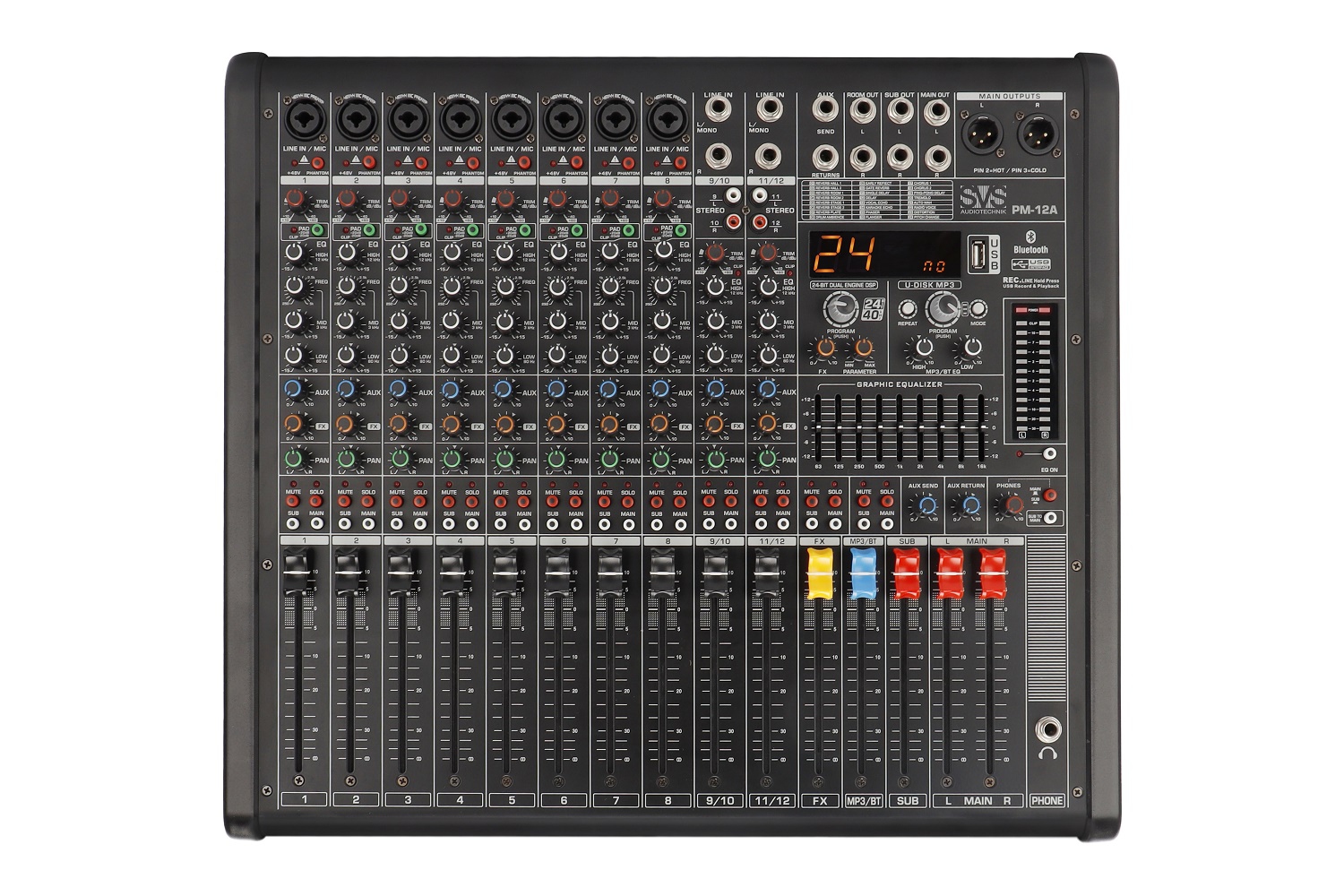 SVS Audiotechnik mixers PM-12A Активный аналоговый микшерный пульт, 12-канальный в Южно-Сахалинске